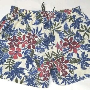 Nautica Swim Trunks Mens Size XL  Floral, 3 Pockets